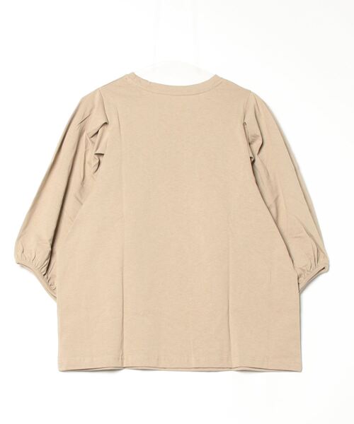 mitis(ミティス)の「mitis 袖タックボリュームプルオーバー(Tシャツ/カットソー・レディース・ブラック/ブルー/グレイッシュベージュ/オフホワイト・M)」の8枚目の写真