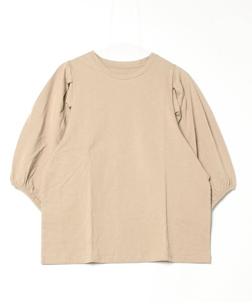mitis(ミティス)の「mitis 袖タックボリュームプルオーバー(Tシャツ/カットソー・レディース・ブラック/ブルー/グレイッシュベージュ/オフホワイト・M)」の7枚目の写真