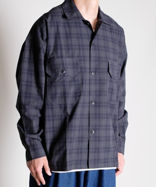 rehacer（レアセル）の「R. : Loose Check Box L/S Shirt（シャツ/ブラウス・メンズ・ブラウン/ネイビー・MEDIUM/LARGE）」の5枚目の写真