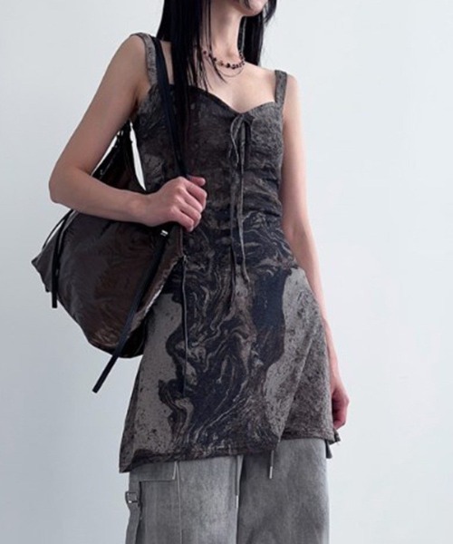 almo（アルモ）の「【LAMPOON】グランジカットキャミワンピ（ワンピース・レディース・グレー・SMALL/MEDIUM/LARGE）」の3枚目の写真