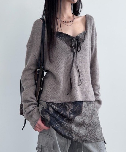 almo（アルモ）の「【LAMPOON】グランジカットキャミワンピ（ワンピース・レディース・グレー・SMALL/MEDIUM/LARGE）」の5枚目の写真