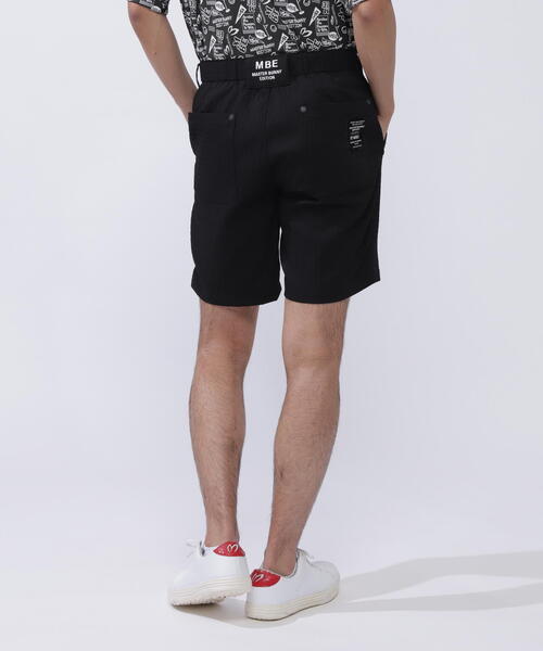 マスター バニー エディション 黒 ショートパンツ MASTER BUNNY EDITION】ナイロン4WAYストレッチワッフル