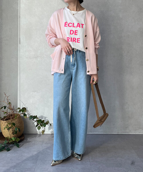 DouDou(ドゥドゥ)の「タックスリーブロゴTEE(Tシャツ/カットソー・レディース・ホワイト/ブラック/ホワイト系その他・FREE)」の22枚目の写真