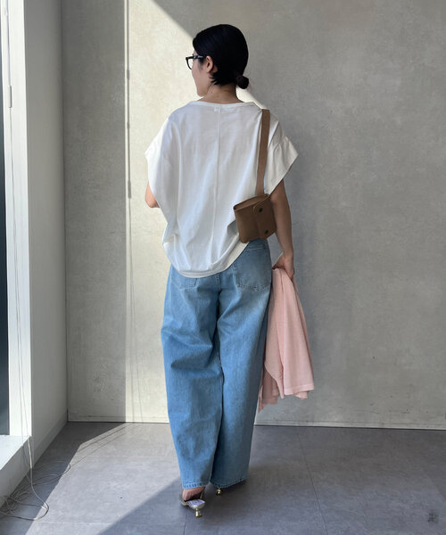 新品タグ付き　DouDou LESCALAプリントフレンチスリーブ TEE WEB限定】 LESCALAプリントフレンチスリーブTEE | DOUDOU