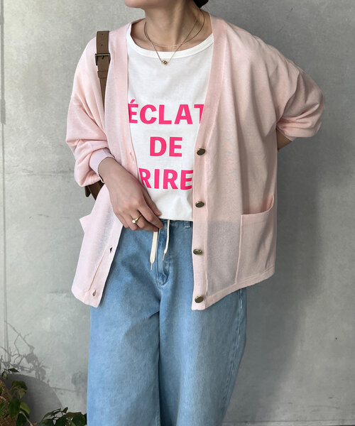 DouDou(ドゥドゥ)の「タックスリーブロゴTEE(Tシャツ/カットソー・レディース・ホワイト/ブラック/ホワイト系その他・FREE)」の12枚目の写真