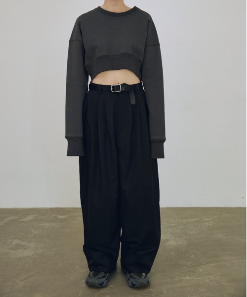 lit（リット）の「Half Up Tuck Pants（スラックス・レディース・ブラック/キナリ・38/36）」の21枚目の写真