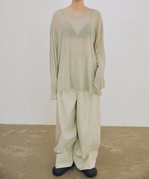 lit（リット）の「Half Up Tuck Pants（スラックス・レディース・ブラック/キナリ・38/36）」の21枚目の写真