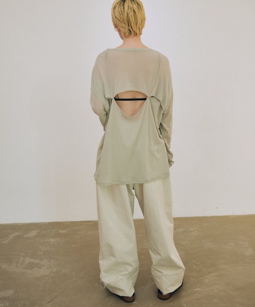 lit（リット）の「Half Up Tuck Pants（スラックス・レディース・ブラック/キナリ・38/36）」の22枚目の写真