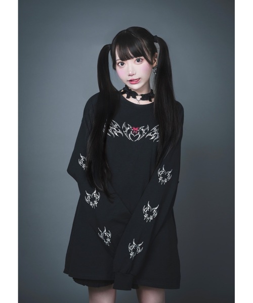 悪魔ちゃんBIGロンTEE(ホワイト)（Tシャツ/カットソー）｜Hauls