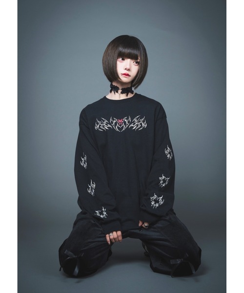 悪魔ちゃんBIGロンTEE(ホワイト)（Tシャツ/カットソー）｜Hauls