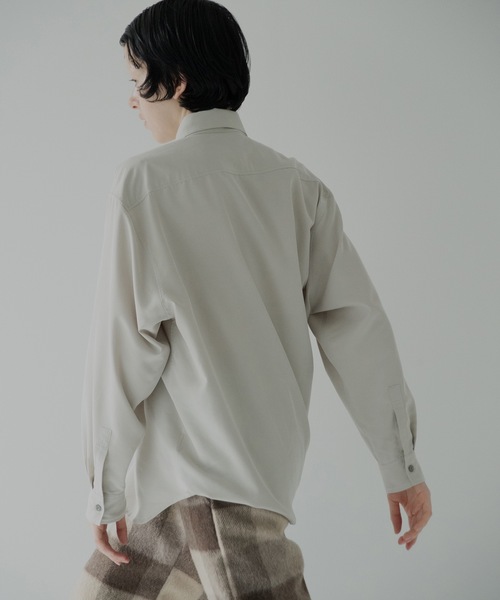 RYU（リュー）の「modal long-sleeve shirt（シャツ/ブラウス・メンズ・ブルー/アイボリー・1/2/3/4）」の4枚目の写真