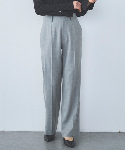Sirin(シリン)の「≪Premiam≫ super100’sウールブレンドフレアパンツ【2サイズ展開】(スラックス・レディース・ネイビー/グレー・SMALL/X-SMALL)」の1枚目の写真