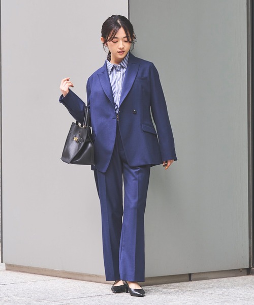 Sirin(シリン)の「≪Premiam≫ super100’sウールブレンドフレアパンツ【2サイズ展開】(スラックス・レディース・ネイビー/グレー・SMALL/X-SMALL)」の9枚目の写真