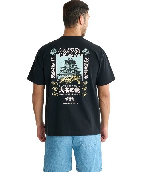 FCRB 2024年モデル 半袖Tシャツ バックプリント ブラック XL セール】BILLABONG メンズ 【BB GALLERY】 OSAKA CASTLE Tシャツ