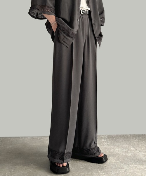 Classical Origin(クラシカルオリジン)の「【Classical Origin】「キレイめ×抜け感」裾レース切り替えリラックスイージースラックス/Lace Panel Easy Slacks(スラックス・メンズ・グレー/チャコールグレー・SMALL/MEDIUM/LARGE)」の18枚目の写真