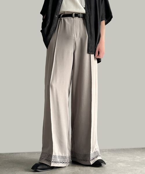 Classical Origin(クラシカルオリジン)の「【Classical Origin】「キレイめ×抜け感」裾レース切り替えリラックスイージースラックス/Lace Panel Easy Slacks(スラックス・メンズ・グレー/チャコールグレー・SMALL/MEDIUM/LARGE)」の20枚目の写真