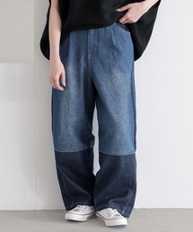 n'OrLABEL | 『配色デニムカーブパンツ』(デニムパンツ)