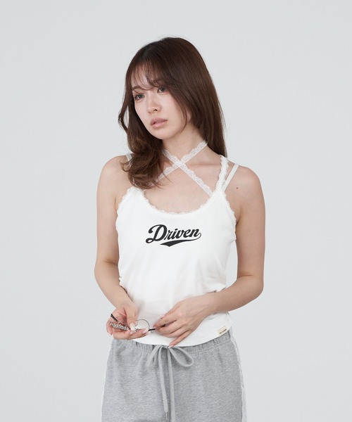 RAY CASSIN(レイカズン)の「【マルチウェイ】レースロゴパット付レイヤードキャミソール(キャミソール・レディース・グリーン系その他2/ネイビー/ホワイト系その他2/チャコールグレー/レッド系その他2・FREE)」の14枚目の写真