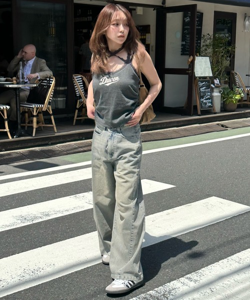 RAY CASSIN(レイカズン)の「【マルチウェイ】レースロゴパット付レイヤードキャミソール(キャミソール・レディース・グリーン系その他2/ネイビー/ホワイト系その他2/チャコールグレー/レッド系その他2・FREE)」の20枚目の写真