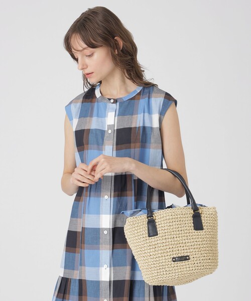 カゴバッグ BLUE LABEL CRESTBRIDGE ブルーレーベルクリスト セール】ペーパートート（かごバッグ）｜BLUE LABEL CRESTBRIDGE