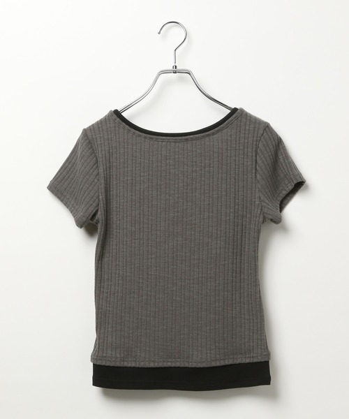 3.3 Field Trip （3.3フィールドトリップ）の「3.3 Field Trip／マフラーツキレイヤードT（Tシャツ/カットソー・レディース・チャコールグレー/ホワイト/ベージュ・FREE）」の7枚目の写真