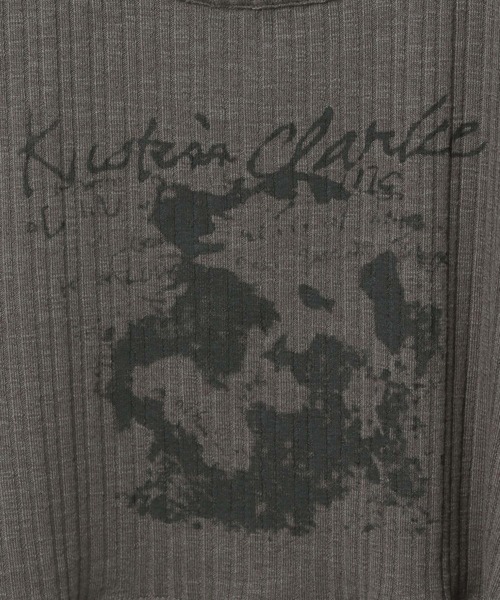 3.3 Field Trip （3.3フィールドトリップ）の「3.3 Field Trip／マフラーツキレイヤードT（Tシャツ/カットソー・レディース・チャコールグレー/ホワイト/ベージュ・FREE）」の12枚目の写真