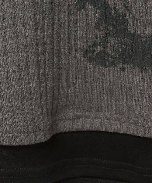 3.3 Field Trip （3.3フィールドトリップ）の「3.3 Field Trip／マフラーツキレイヤードT（Tシャツ/カットソー・レディース・チャコールグレー/ホワイト/ベージュ・FREE）」の13枚目の写真