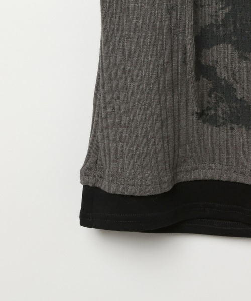 3.3 Field Trip （3.3フィールドトリップ）の「3.3 Field Trip／マフラーツキレイヤードT（Tシャツ/カットソー・レディース・チャコールグレー/ホワイト/ベージュ・FREE）」の11枚目の写真