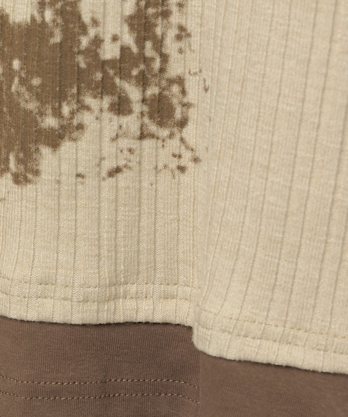 3.3 Field Trip （3.3フィールドトリップ）の「3.3 Field Trip／マフラーツキレイヤードT（Tシャツ/カットソー・レディース・チャコールグレー/ホワイト/ベージュ・FREE）」の15枚目の写真