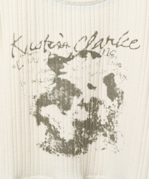 3.3 Field Trip （3.3フィールドトリップ）の「3.3 Field Trip／マフラーツキレイヤードT（Tシャツ/カットソー・レディース・チャコールグレー/ホワイト/ベージュ・FREE）」の16枚目の写真