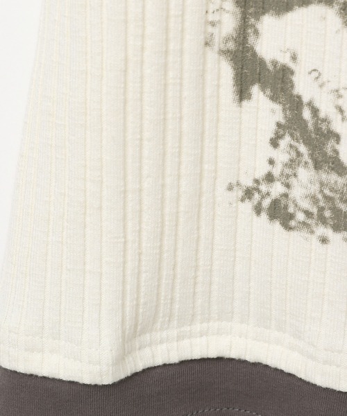 3.3 Field Trip （3.3フィールドトリップ）の「3.3 Field Trip／マフラーツキレイヤードT（Tシャツ/カットソー・レディース・チャコールグレー/ホワイト/ベージュ・FREE）」の17枚目の写真