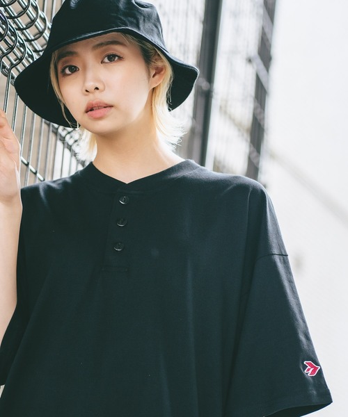 SAVIER（サビアー）の「【SAVIER/サビアー】×【ZERO STAIN/ゼロステイン】コラボ ヘンリーネックTシャツ（Tシャツ/カットソー・メンズ・ホワイト/オフホワイト/ネイビー/ブラック・LARGE/MEDIUM）」の3枚目の写真