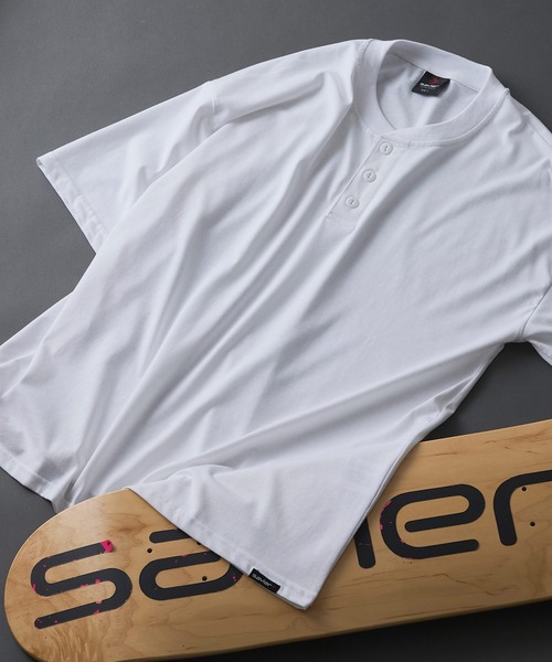 SAVIER（サビアー）の「【SAVIER/サビアー】×【ZERO STAIN/ゼロステイン】コラボ ヘンリーネックTシャツ（Tシャツ/カットソー・メンズ・ホワイト/オフホワイト/ネイビー/ブラック・LARGE/MEDIUM）」の12枚目の写真