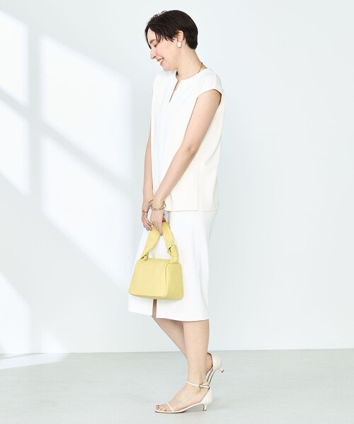 NOLLEY’S Sophi(ノーリーズソフィ)の「《セットアップ対応》マルチファンクションキーネックプルオーバーカットソー(Tシャツ/カットソー・レディース・ブラック/オフホワイト・38)」の8枚目の写真