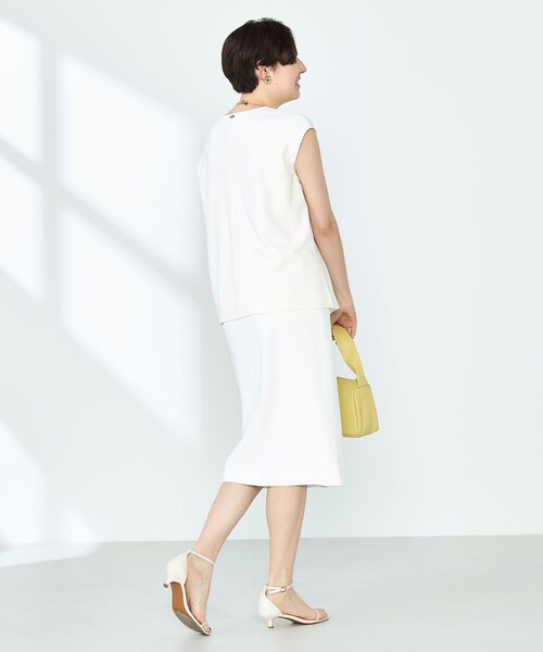 NOLLEY’S Sophi(ノーリーズソフィ)の「《セットアップ対応》マルチファンクションキーネックプルオーバーカットソー(Tシャツ/カットソー・レディース・ブラック/オフホワイト・38)」の10枚目の写真