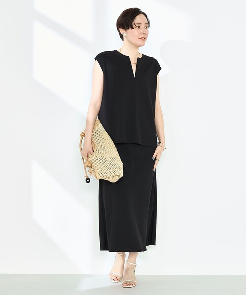NOLLEY’S Sophi(ノーリーズソフィ)の「《セットアップ対応》マルチファンクションキーネックプルオーバーカットソー(Tシャツ/カットソー・レディース・ブラック/オフホワイト・38)」の20枚目の写真