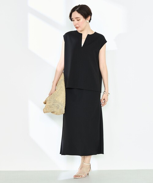 NOLLEY’S Sophi(ノーリーズソフィ)の「《セットアップ対応》マルチファンクションキーネックプルオーバーカットソー(Tシャツ/カットソー・レディース・ブラック/オフホワイト・38)」の21枚目の写真