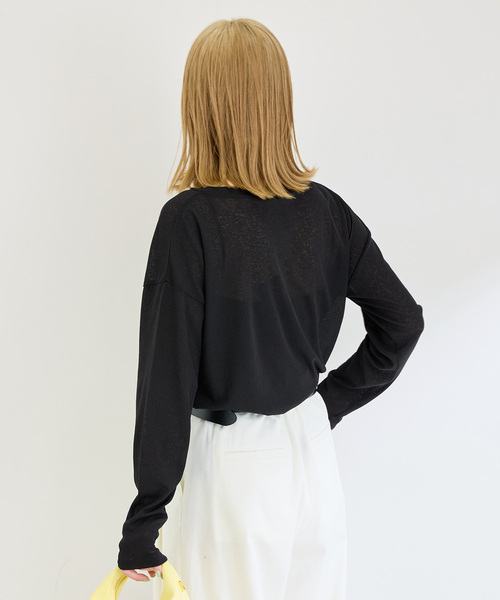 B.C STOCK(ベーセーストック)の「《追加》ウォッシャブル / スラブシアーロンTEE(Tシャツ/カットソー・レディース・ブラック/ブルー/イエロー/ホワイト・FREE)」の17枚目の写真