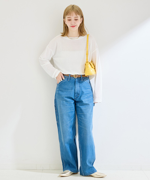 B.C STOCK(ベーセーストック)の「《追加》ウォッシャブル / スラブシアーロンTEE(Tシャツ/カットソー・レディース・ブラック/ブルー/イエロー/ホワイト・FREE)」の18枚目の写真