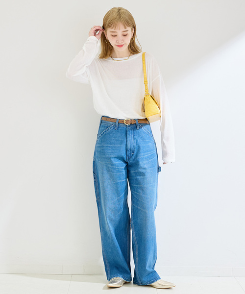 B.C STOCK(ベーセーストック)の「《追加》ウォッシャブル / スラブシアーロンTEE(Tシャツ/カットソー・レディース・ブラック/ブルー/イエロー/ホワイト・FREE)」の19枚目の写真