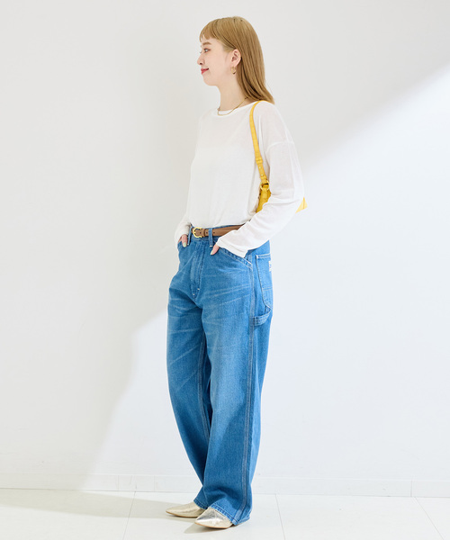 B.C STOCK(ベーセーストック)の「《追加》ウォッシャブル / スラブシアーロンTEE(Tシャツ/カットソー・レディース・ブラック/ブルー/イエロー/ホワイト・FREE)」の20枚目の写真