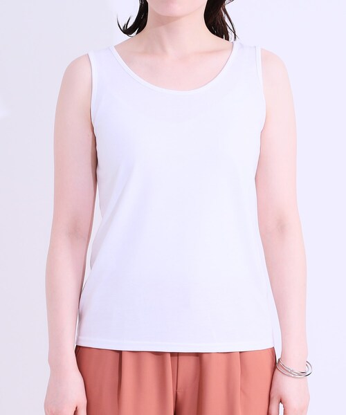 DRESKIP(ドレスキップ)の「【S-LL/2点セット】程よいラメが上品 透かしニット+タンクトップ(ニット/セーター・レディース・オレンジ/ブラック/オフホワイト・02/03/01)」の22枚目の写真