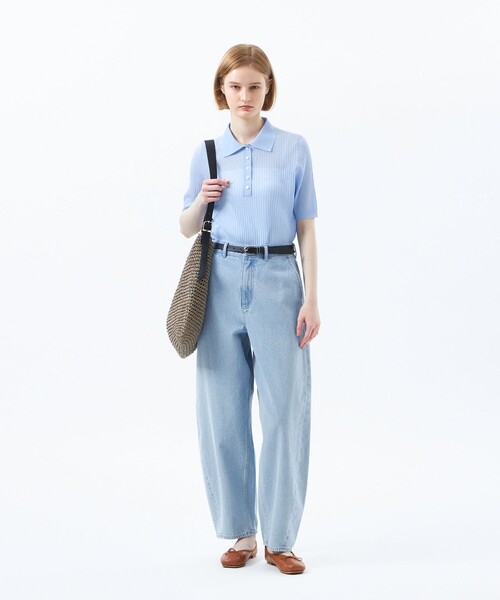 MACKINTOSH PHILOSOPHY（ﾏｯｷﾝﾄｯｼｭ ﾌｨﾛｿﾌｨｰ）の「カーブワイドデニムパンツ（その他パンツ・レディース・ブルー/ダークネイビー・38/36/34）」の3枚目の写真