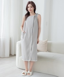 tu-hacci | 拭いて、着て、くるまって。3wayラップタオルワンピース【ミドル丈/ロング丈】(ガウン/バスローブ)