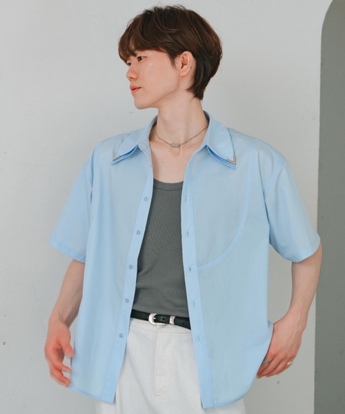 INTER FACTORY(インターファクトリー)の「【mayuka × wataru】 -クラウドブルーシャツ- made in INTER FACTORY(シャツ/ブラウス・レディース・ブルー系2/ブルー系1・FREE)」の2枚目の写真