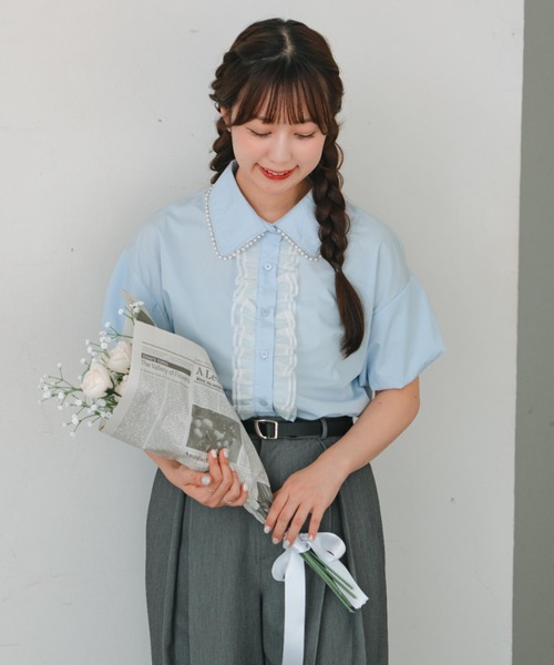 INTER FACTORY(インターファクトリー)の「【mayuka × wataru】 -クラウドブルーシャツ- made in INTER FACTORY(シャツ/ブラウス・レディース・ブルー系2/ブルー系1・FREE)」の11枚目の写真