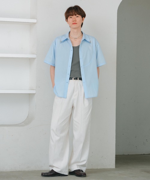 INTER FACTORY(インターファクトリー)の「【mayuka × wataru】 -クラウドブルーシャツ- made in INTER FACTORY(シャツ/ブラウス・レディース・ブルー系2/ブルー系1・FREE)」の15枚目の写真
