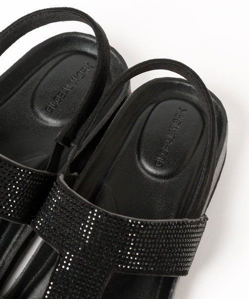 GLOBAL WORK（グローバルワーク）の「らくっションストーンサンダル/327963（サンダル・レディース・グレー/ブラック・SMALL/LARGE/MEDIUM）」の22枚目の写真