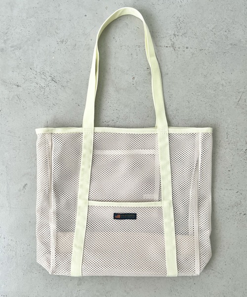POLOCHAMPS（ポロチャンプス）の「POLOCHAMPS(ポロチャンプス)/軽量 大容量 A4サイズ収納可能 メッシュトートバッグ（トートバッグ・レディース・カーキ/ブラック/アイボリー・FREE）」の21枚目の写真