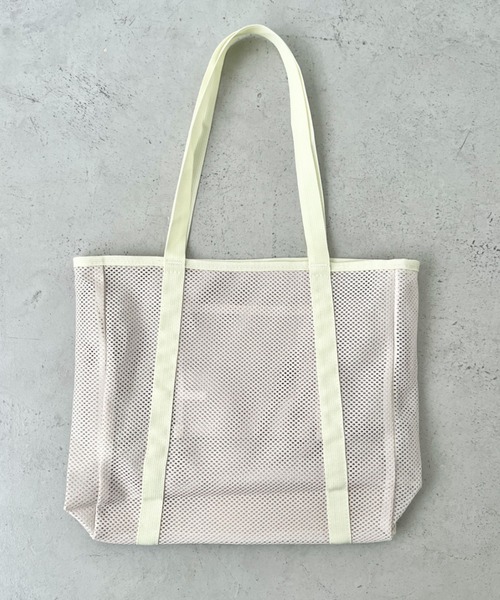 POLOCHAMPS（ポロチャンプス）の「POLOCHAMPS(ポロチャンプス)/軽量 大容量 A4サイズ収納可能 メッシュトートバッグ（トートバッグ・レディース・カーキ/ブラック/アイボリー・FREE）」の22枚目の写真
